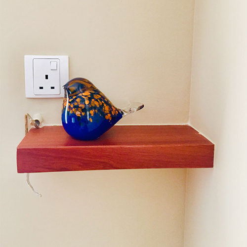 Wood shelves